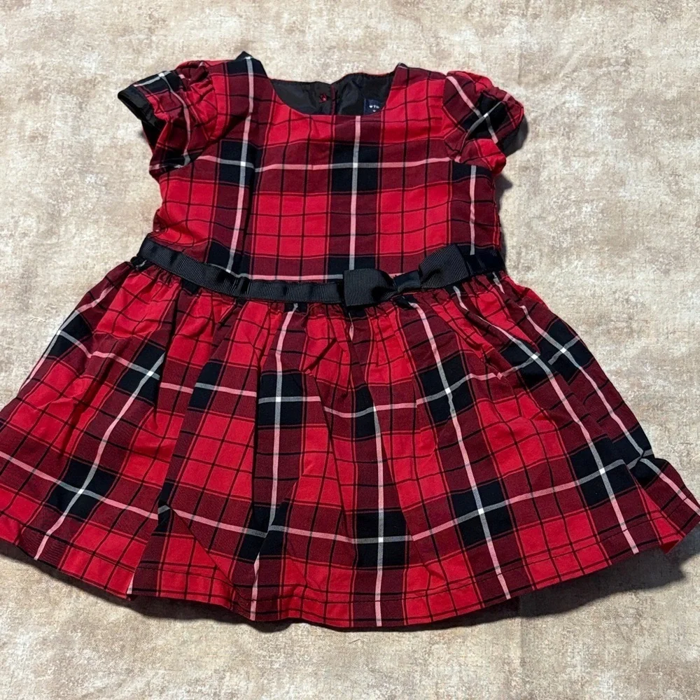 The Children's Place Red and Black Plaid Dress